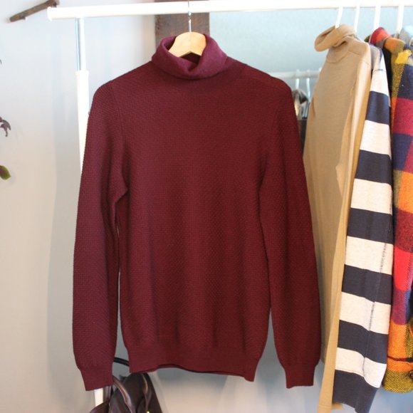 Zanone Maroon Roll Neck sweater - Picture 5 of 5